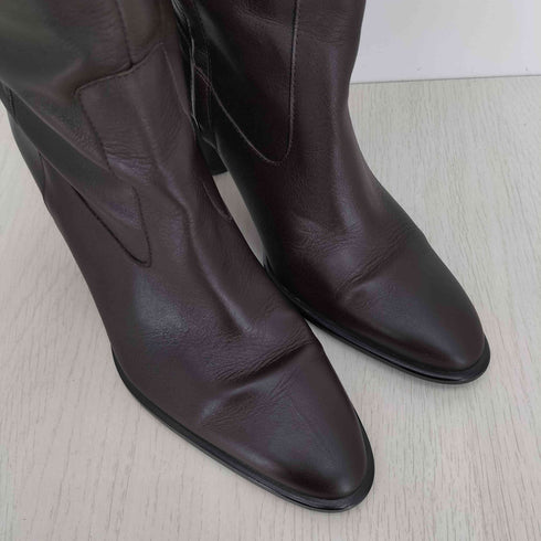 ザラ ZARA Leather Heeled Over-the-knee Boots ニーハイ ブーツ レディース 26