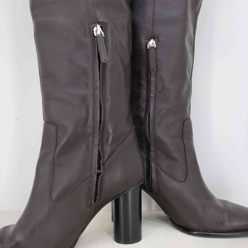 ザラ ZARA Leather Heeled Over-the-knee Boots ニーハイ ブーツ レディース 26