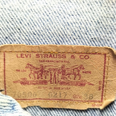 リーバイス Levis 80S USA製 70506 ボタン裏527刻印 4ポケット デニム ジャケット メンズ US:38