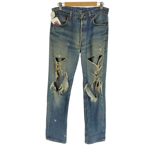 リーバイス Levis 90S USA製 501 ボタン裏 刻印522 ボタンフライ ダメージ デニム パンツ エルパソ工場生産 メンズ W34 L32