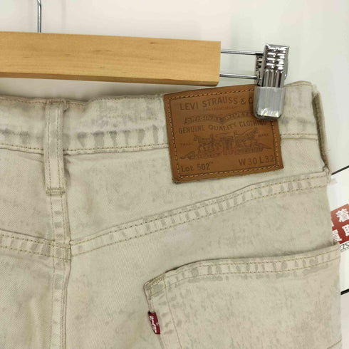 リーバイス Levis PREMIUM プレミアム 502 ライトグレーウォッシュ加工 ジップフライ テーパード デニム パンツ メンズ W30 L32