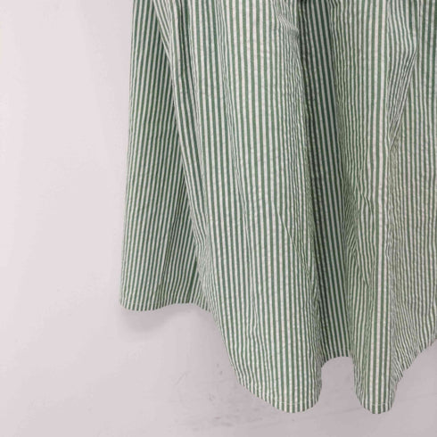 メゾンキツネ MAISON KITSUNE 3WAY ストライプシアサッカーノースリーブトップス 台形スカート レディース 36