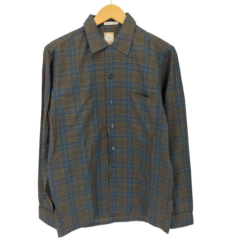 ドネガル DONEGAL 50-60S コットン チェック柄 L/S オープンカラーシャツ メンズ 34