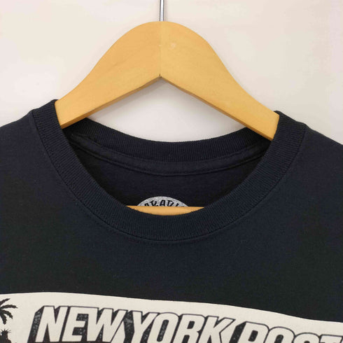 PARADISE NYC USA製 フロントプリント クルーネック Tシャツ メンズ import:M