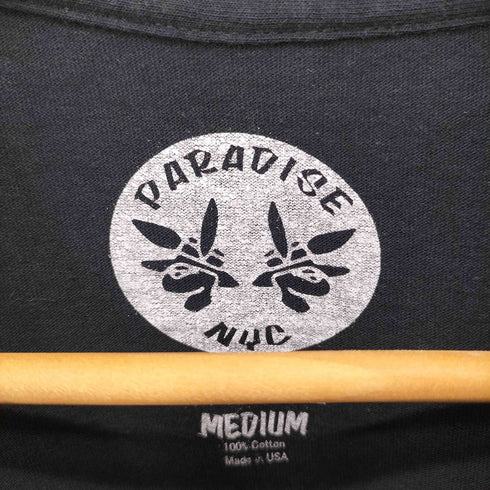 PARADISE NYC USA製 フロントプリント クルーネック Tシャツ メンズ import:M