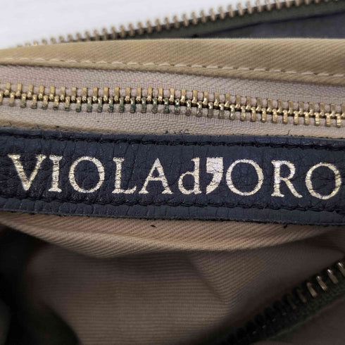 ヴィオラドーロ VIOLAdORO サイドジップ フリンジ 2Way レザー ハンド ショルダーバッグ レディース