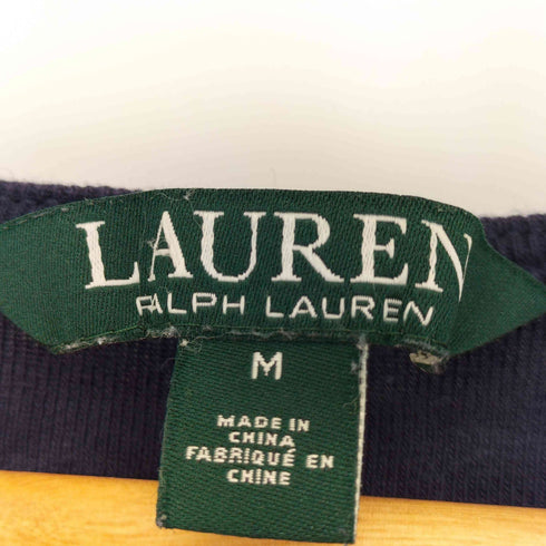 ローレンラルフローレン LAUREN RALPH LAUREN コットン VネックTシャツ レディース import:M