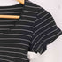 ラルフローレン RALPH LAUREN レーヨンエステル ボーダー UネックTシャツ レディース import:M