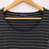 ラルフローレン RALPH LAUREN レーヨンエステル ボーダー UネックTシャツ レディース import:M