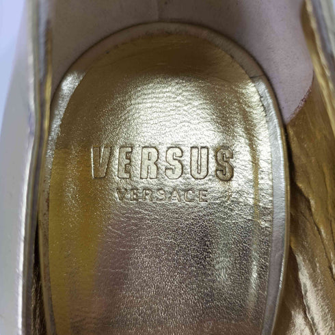ヴェルサスヴェルサーチ VERSUS VERSACE ゴールドメタリックヒールパンプス レディース 39
