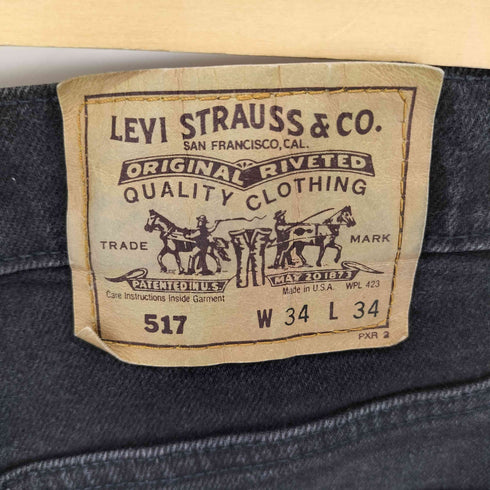 リーバイス Levis 90S USA製 515刻印 517 後染め ブラックデニム メンズ W34 L34