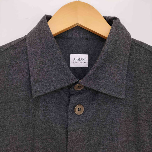 アルマーニコレツィオーニ ARMANI COLLEZIONI ラウンドヘム ネルシャツ メンズ