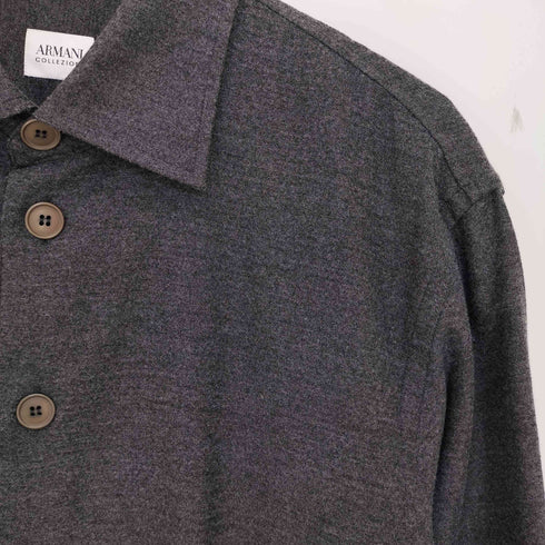 アルマーニコレツィオーニ ARMANI COLLEZIONI ラウンドヘム ネルシャツ メンズ
