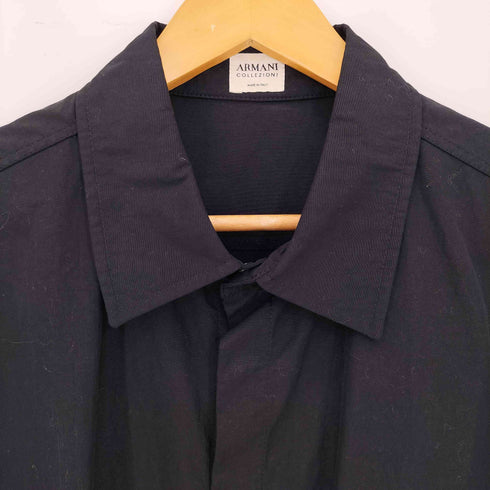 アルマーニコレツィオーニ ARMANI COLLEZIONI 比翼 スナップボタン ナイロン シャツジャケット メンズ