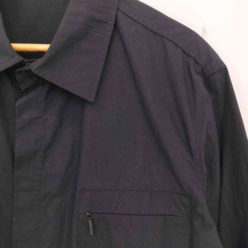 アルマーニコレツィオーニ ARMANI COLLEZIONI 比翼 スナップボタン ナイロン シャツジャケット メンズ