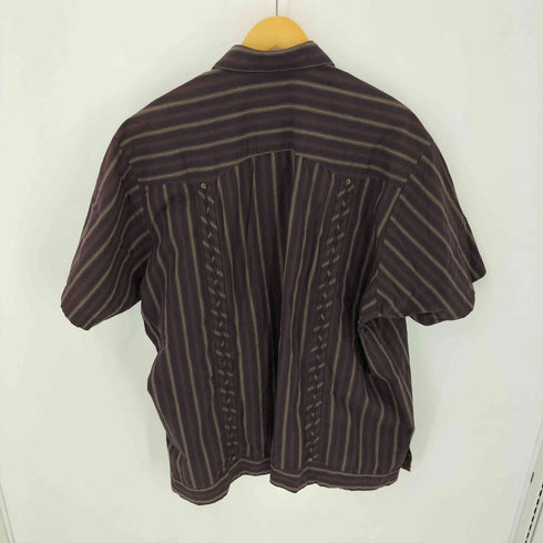 パナマ製 コットン ストライプ S/S キューバシャツ メンズ