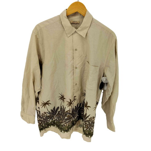 オープンカラー L/S アロハシャツ メンズ