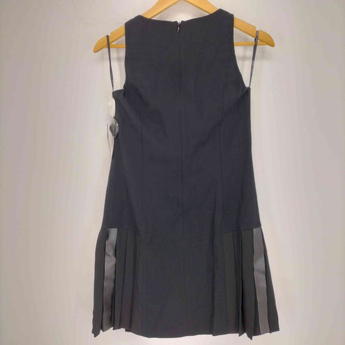 ヴェルサスヴェルサーチ VERSUS VERSACE メタルプリーツ切替ノースリーブワンピース レディース 40