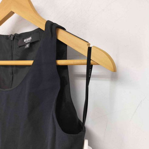 ヴェルサスヴェルサーチ VERSUS VERSACE メタルプリーツ切替ノースリーブワンピース レディース 40