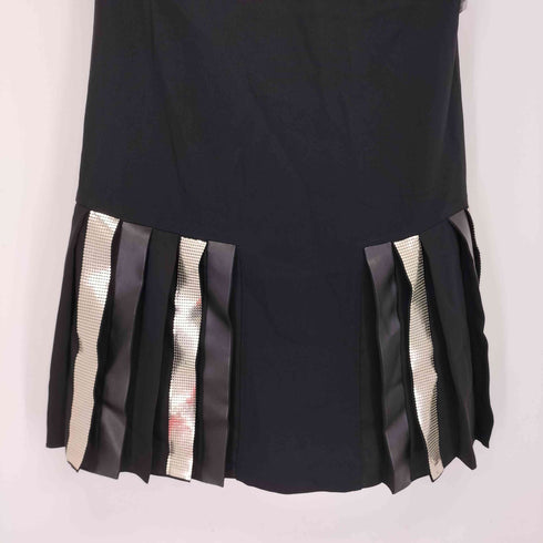 ヴェルサスヴェルサーチ VERSUS VERSACE メタルプリーツ切替ノースリーブワンピース レディース 40