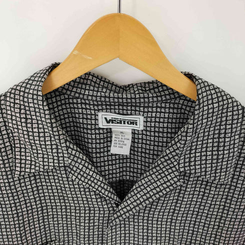 VISITOR 90S シルクオープンカラーチェックシャツ メンズ JPN:XL
