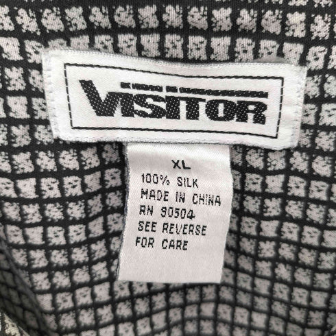 VISITOR 90S シルクオープンカラーチェックシャツ メンズ JPN:XL
