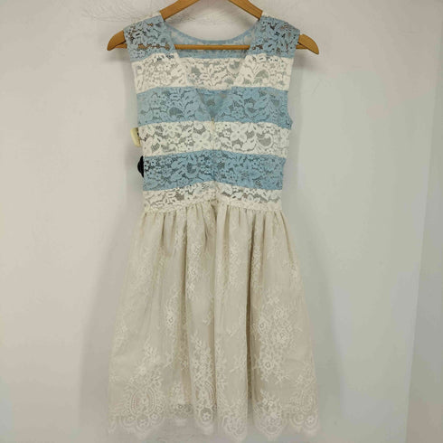 KATYA KATYA LONDON 総レースボーダーノースリーブワンピース import レディース S