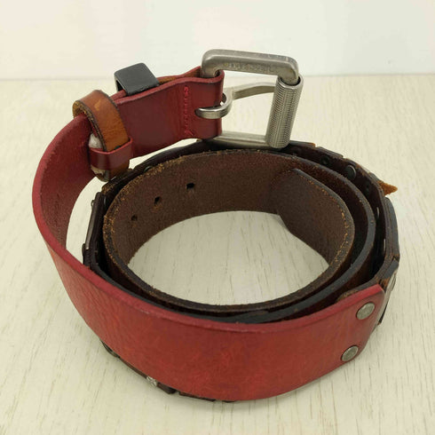 ディーゼル DIESEL ロゴ レザーベルト スタッズ メンズ 85/34