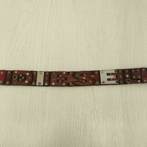 ディーゼル DIESEL ロゴ レザーベルト スタッズ メンズ 85/34