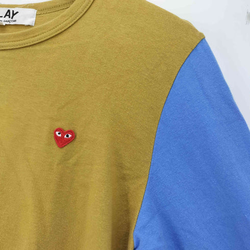 プレイコムデギャルソン PLAY COMME des GARCONS Bi-Colour T-Shirt バイカラーロングスリーブカットソー レディース JPN:L