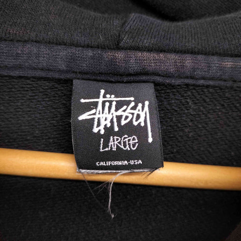 ステューシー Stussy ヒョウ柄 8ボール プリントプルオーバーパーカー メンズ JPN:L