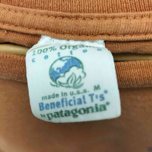 パタゴニア patagonia 90s USA製 BENEFICIAL ベネフィシャル プリントクルーネックTシャツ メンズ JPN:M