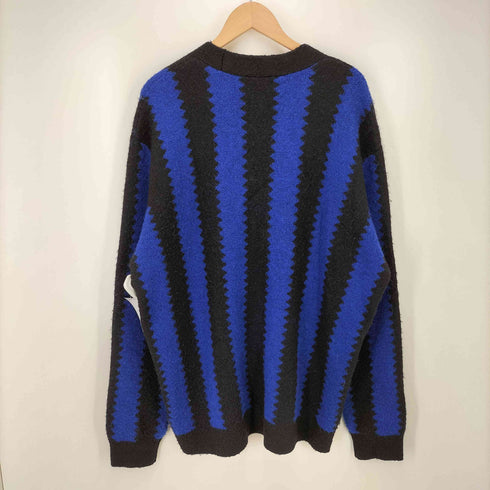 ザラ ZARA バイカラー ストライプ アクリルカーディガン メンズ import:XL