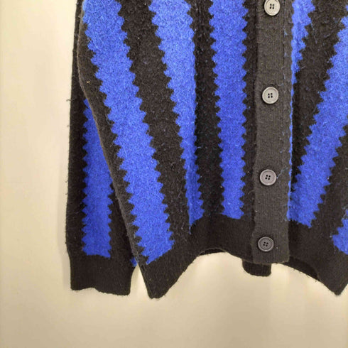 ザラ ZARA バイカラー ストライプ アクリルカーディガン メンズ import:XL