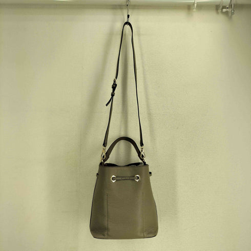フルラ FURLA シボ革 レザー 2WAY 巾着ショルダーバッグ レディース