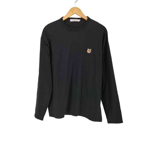 メゾンキツネ MAISON KITSUNE FOX HEAD PATCH REGULAR LONG-SLEEVED TEE-SHIRT メンズ import:M