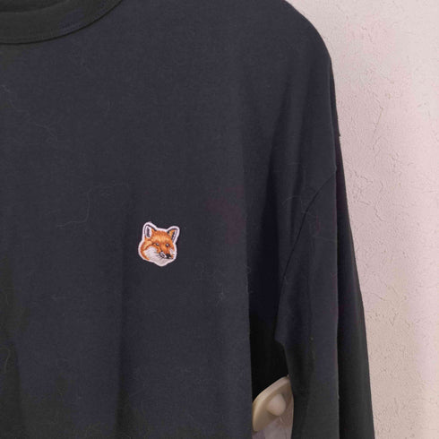 メゾンキツネ MAISON KITSUNE FOX HEAD PATCH REGULAR LONG-SLEEVED TEE-SHIRT メンズ import:M