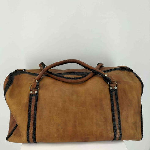 50S ハンドメイド 片爪ジップ レザー ボストンバック メンズ