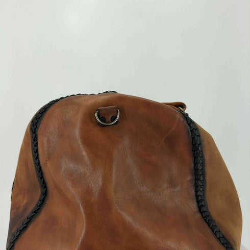50S ハンドメイド 片爪ジップ レザー ボストンバック メンズ