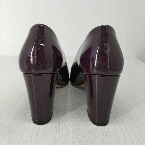 コルソローマノーヴェ CORSO ROMA 9 スポッテッドトゥ エナメル チャンキーヒールパンプス MADE IN ITALY レディース 37.5