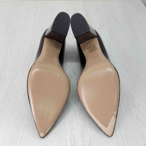 コルソローマノーヴェ CORSO ROMA 9 スポッテッドトゥ エナメル チャンキーヒールパンプス MADE IN ITALY レディース 37.5