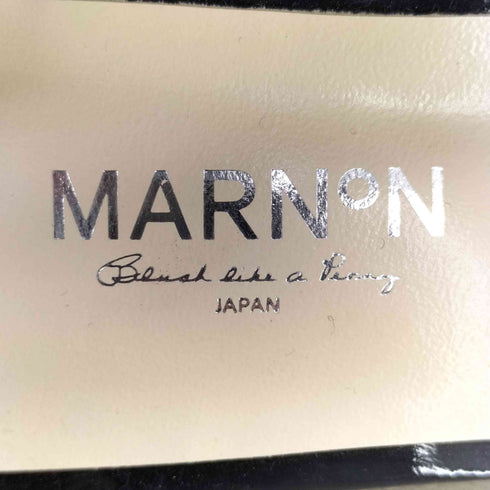 MARNON メタリック チャンキーヒール エナメル パンプス レディース 24.5