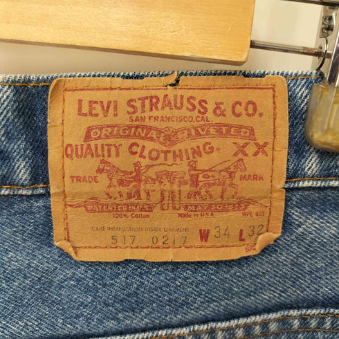 リーバイス Levis 80S USA製 517 ボタン裏650刻印 ブーツカット デニムパンツ メンズ W34L32
