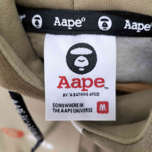 エーエイプバイアベイシングエイプ AAPE BY A BATHING APE カモ柄 ロゴ刺繍 プルオーバーパーカー メンズ JPN:M