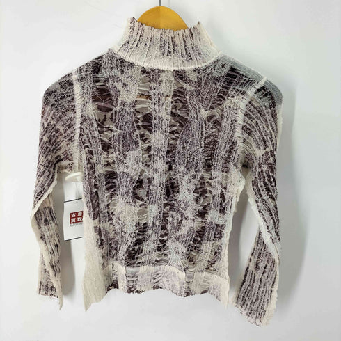 ヨシキヒシヌマ PEPLUM by YOSHIKI HISHINUMA ハイネックフリルデザイン花柄プリーツトップス レディース