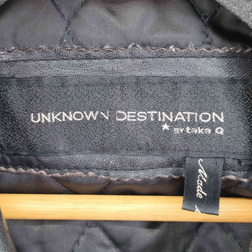 UNKONOWN DESTINATION シープレザーカーコート メンズ