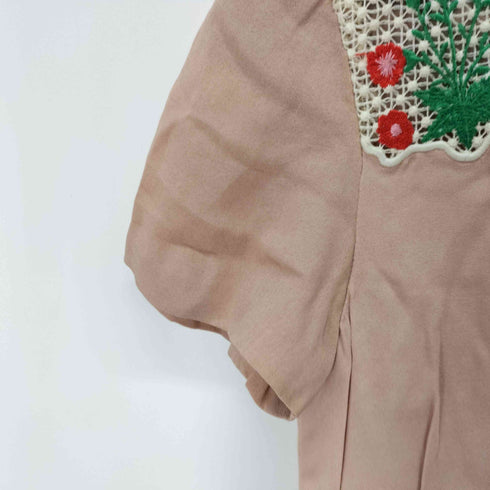 ヴィヴェッタ VIVETTA MADE IN ITALY フラワー刺繍ワンピース レディース EUR:38