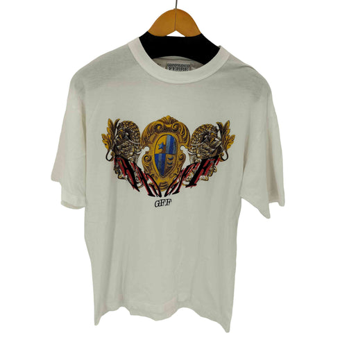 ジャンフランコフェレ GIANFRANCO FERRE 80-90S イタリア製 フロントプリント クルーネック Tシャツ メンズ