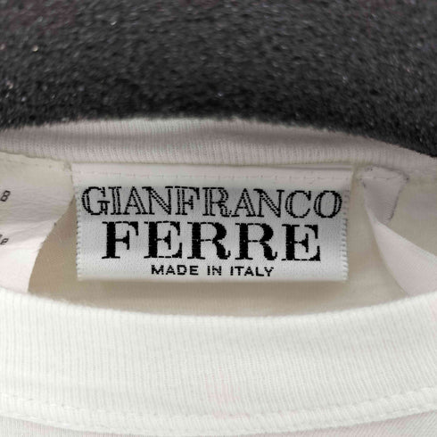 ジャンフランコフェレ GIANFRANCO FERRE 80-90S イタリア製 フロントプリント クルーネック Tシャツ メンズ