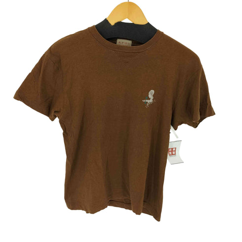 メンズビギ MENS BIGI 80-90S フロントプリント Vガゼット クルーネック Tシャツ メンズ